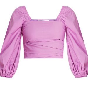 VERONICA BEARD Kayla Puff Sleeve
Square Neck Cotton‎ Blend Top Size 10